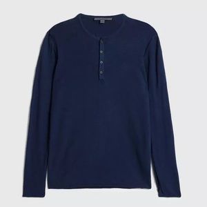 John Varvatos Pima Cotton L/S Henley